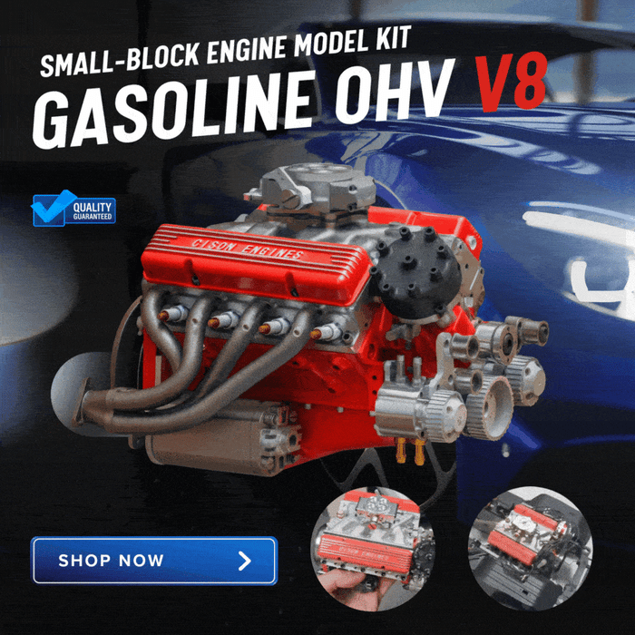 🎁 Warehouse Clearance🏆 10,000 Sold This Week✨ - Gasoline OHV V8 Small-block Engine Model Kits